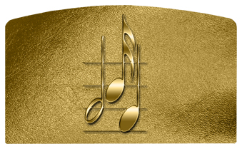 DACRO-382-GD Music Notes Gold